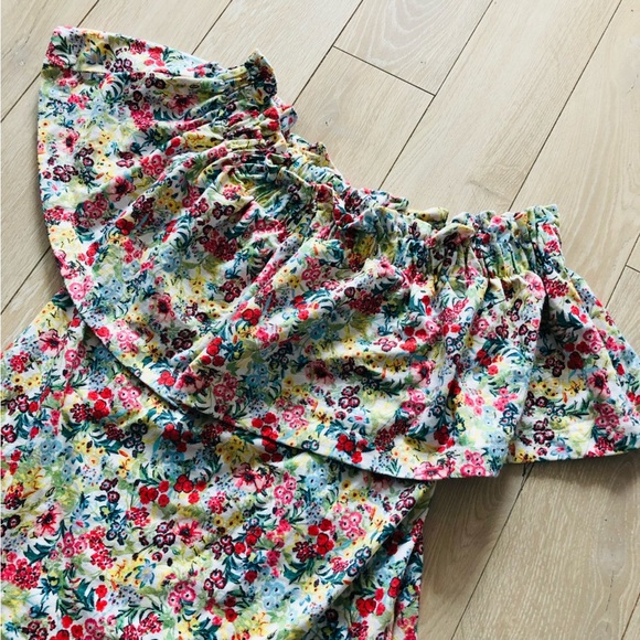 H&M Off The Shoulder Floral Print Dress Size S - Picture 5 of 13